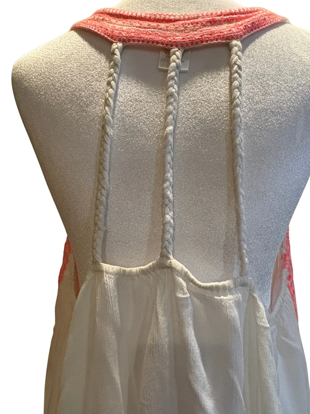 Boho Embroidered Swim Cover Up Dress Tunic Racerback Beach